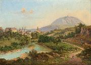 unknow artist, A View of Roudnice with Mount rip